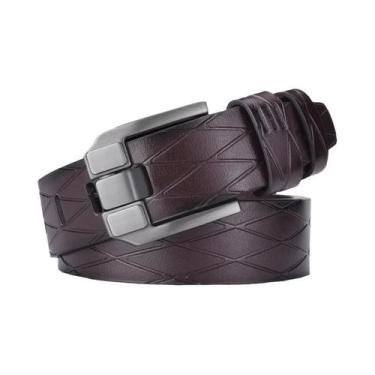 Imagem de Cinto Casual Masculino De Couro Puro Com Fivela De Agulha Para Jovens 