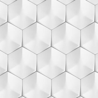 Imagem de Papel De Parede 3D Lajota Hexagano Adesivo Decorativo Sala