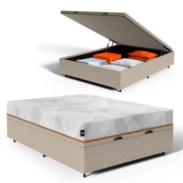 Imagem de Cama Box Baú com Colchão de Espuma D33 Enrolado Sonno Full - Umaflex C