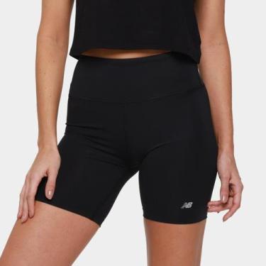 Imagem de Shorts New Balance Harmony High Rise 6 Feminino, Preto, EP