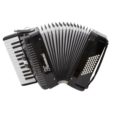 Imagem de Acordeon 48 Baixos 26 Teclas Ta 4803 Preto Thommasi