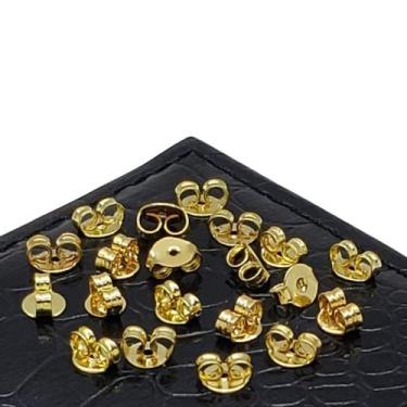 Imagem de Tarraxas Para Brincos 10 Pares 5mm Banho De Ouro 18k 2327A - Trs Chic 