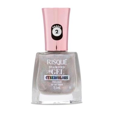 Imagem de Esmalte Risqué Diamond Gel Cybercolors Top Coat Pixelizado 9ml