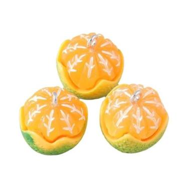 Imagem de Pingentes De Frutas Kawaii Fofos 10 Peças, Pingentes De Laranja Em Res