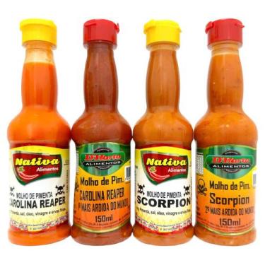 Imagem de Kit 4 Pimentas + fortes do mundo Carolina Reaper e Scorpion - D'Horta 
