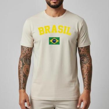 Imagem de Camiseta Oficial Seleção Brasileira Para Torcer com Orgulho e Conforto Masculina Homens 100% Algodão-Masculino
