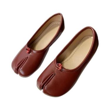 Imagem de Sapatos Femininos Estilo Coreano: Mocassins Rasteiros Slip-On Com Bico