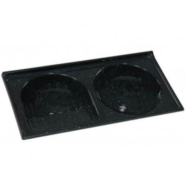 Imagem de Tanque De Granito Sintético Duplo N2 Com 110x55cm Preto - 500208 - - A