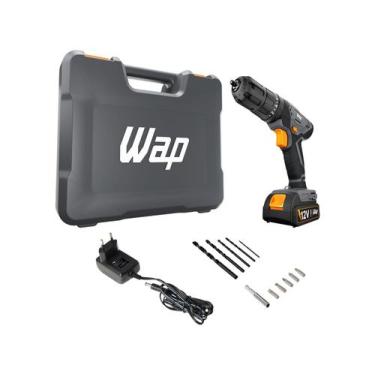 Imagem de Furadeira e Parafusadeira  de Impacto WAP a Bateria com Maleta 15 Peça