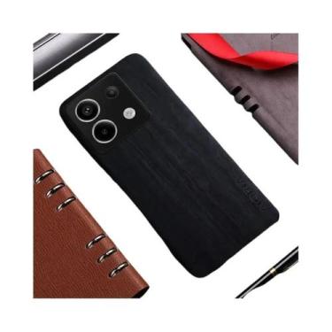 Imagem de Capa De Couro Com Padrão De Madeira De Bambu Para Xiaomi Redmi Note 13