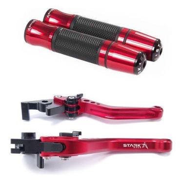 Imagem de Kit Manopla Manete Esportivo Fz8 Fz6 R6 Xj6 Mt07 Mt09 R1 - Stark Race,