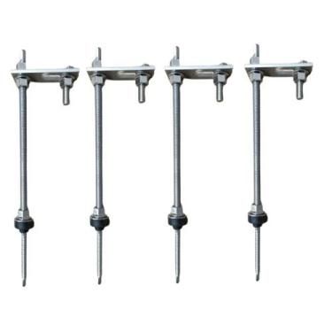 Imagem de Kit 4 Parafuso Placa Solar Suporte Fibro Metal Inox 25 Cm - INOXPAR