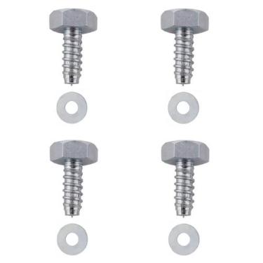Imagem de Parafusos De Placa Para Ford Preto e Prata - Genérico