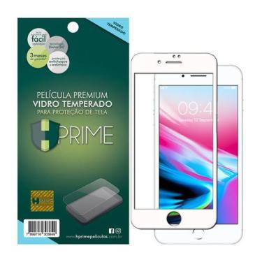Imagem de Película Hprime Vidro Temperado Iphone 8 Branco Colorglass 6D - Cobre 