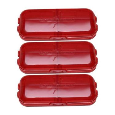 Imagem de Kit 3X Porta Cápsula Vermelho - IntegralMédica - Integral Médica