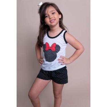 Imagem de Pijama Infantil Personagem Baby Doll Feminino Regata Short Curto-Feminino