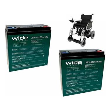 Imagem de Kit c/2 Baterias 12v25ah Wide