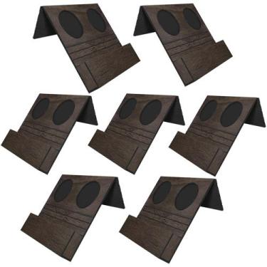 Imagem de Kit 07 Esteiras Bandejas Com Suporte Para Copos e Controle Para Sofá M