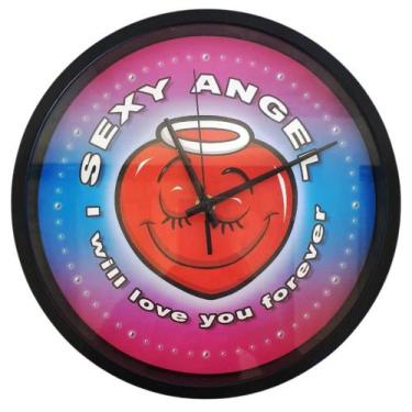 Imagem de Relógio de Parede Romantic Love Ø25cm Sexy Angel I Will Love You Forev