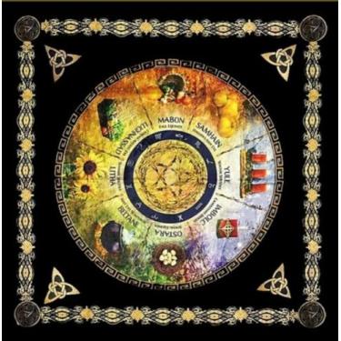 Imagem de Toalha Para Jogar Tarô E Oráculos Magia Em Veludo +presente - Loja do 