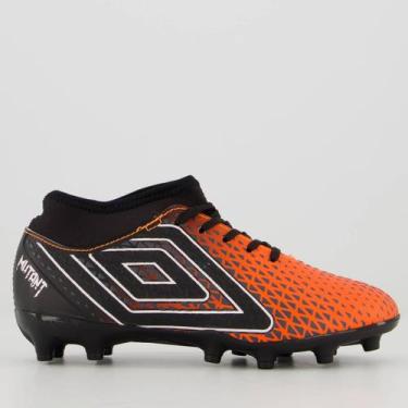 Imagem de Chuteira Umbro Mutant Campo Juvenil Laranja e Preta, 30