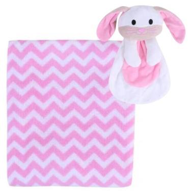 Imagem de Manta Bebê com Naninha Microfibra Le Petit Corttex 75 cm x 1,00 m, Ros