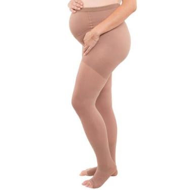 Imagem de Meia calça gestante com média compressão sem ponteira Kendall, M, Mel