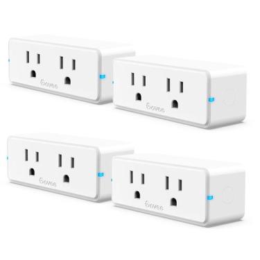 Imagem de Pacote com 4 tomadas Bluetooth WiFi Smart Plug Govee Dual 15A