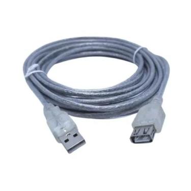 Imagem de Cabo extensão usb 2.0 a macho x femea 5m cristal kit 3 pçs - TEBERA