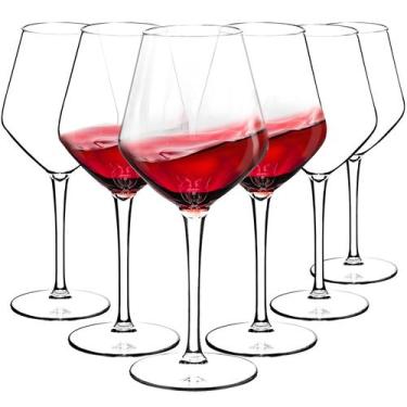 Imagem de Conjunto de 6 taças de vinho de plástico Crayline de 450 ml inquebráve