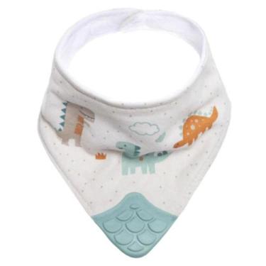 Imagem de Babador Bandana Buba Com Mordedor Magic Dino Colorido, Verde, Único