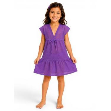 Imagem de Saída De Praia Infantil Tijolinho/ Com Regulagem Moda Verão - Corpo do