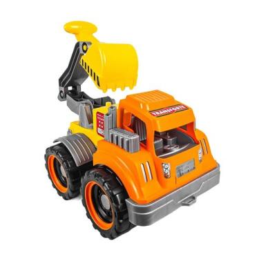 Imagem de Brinquedo Caminhão Escavadeira Com Pa Brincar Na Areia Praia 0476 Tili