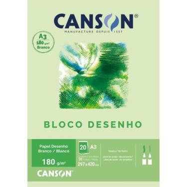 Imagem de Bloco para Educacao Artistica Desenho A3 180G 20FLS Branco Bloco - Can