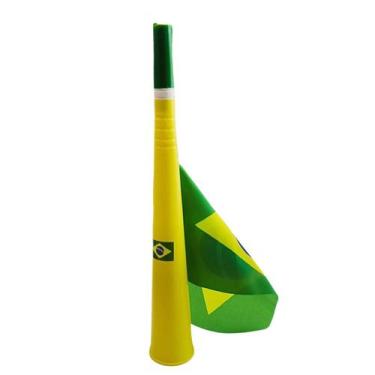 Imagem de Corneta Brasil Com Bandeira Copa Do Mundo Envio Imediato - Genérica