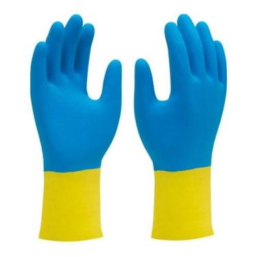 Imagem de Luva Neoprene E Látex Forrada Cozinha Limpeza Pesada G - Latex