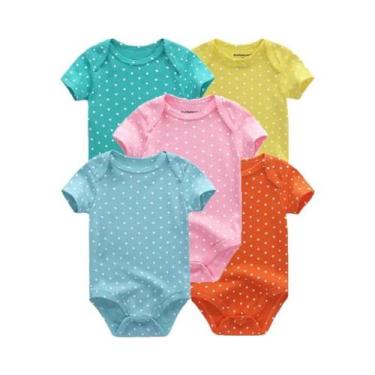 Imagem de Conjunto De 5 Peças De Bodies Para Bebê Menino E Menina 100% Algodão, 