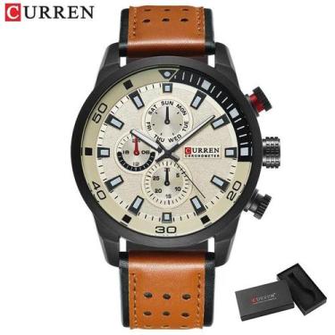 Imagem de Relógio Masculino CURREN 8250 à Prova D'Água Casual com Pulseira de Co