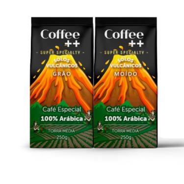 Imagem de Kit 2 Pacotes Café Especial em Grãos Coffee Mais Variedades: Solos Vulcânicos - 100% Arábica (2x250g)