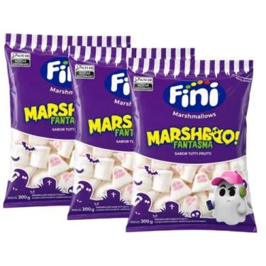 Imagem de Marshmallow Fini Boo! Halloween Fantasma 200g - 3 Pcts