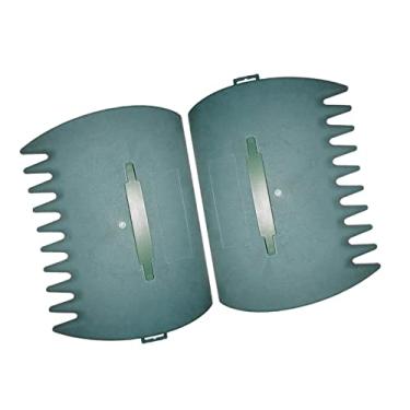 Imagem de LOVIVER Colher leve de folha, ancinhos manuais, ferramenta de pegador de lixo, garras portáteis para pegar lixo, 1 par para cortar grama de lixo, limpeza de jardim