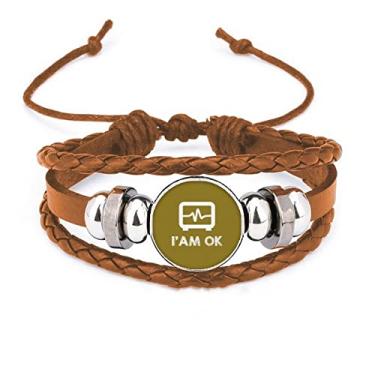 Imagem de un brand Pulseira Lucky Heart Beating Life com ornamento de joias de couro