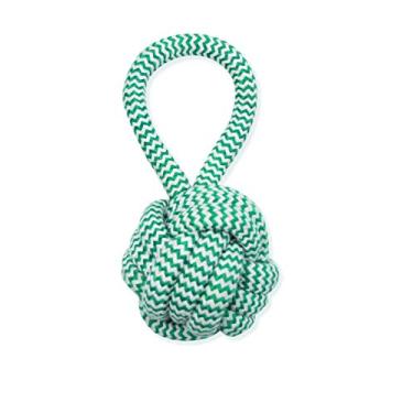 Imagem de Mammoth Flossy Chews Bola de punho de macaco extra fresca com alça – Brinquedo de algodão e poliéster premium para cães – Brinquedo interativo de corda para cães – Brinquedo de corda para mastigar e