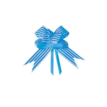 Imagem de 10 Laços Gravata Embalagem Presente Fita 23Mm Azul Royal