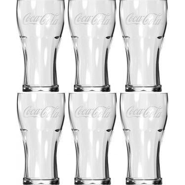 Imagem de Jogo de Copo Contour Coca-Cola Cristal 473ml Vidro 6 Pç - Nadir - Transparente