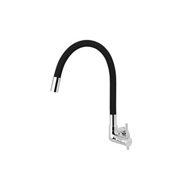 Imagem de Torneira Cozinha Parede 1/4 Gourmet Preta Arejador Marchezan