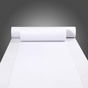 Imagem de Corredores de corredor de corredor branco para festas de casamento para exibição de passos e repetições, festas de cerimônias e eventos, decoração interna ou externa, 61 cm de largura x 4,5 m de