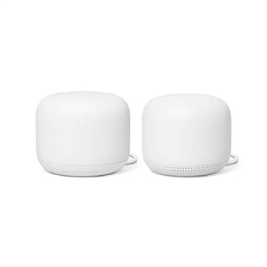 Imagem de Roteador WiFi Nest com 1 ponto – Tela para extensor de Wi-Fi sem fio, alto-falante inteligente funciona e sistemas domésticos Google Snow