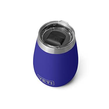 Imagem de YETI Copo de vinho Rambler de 290 ml, isolado a vácuo, aço inoxidável com tampa MagSlider, azul offshore