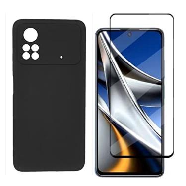 Imagem de Kit Case e Pelicula 3D 9D Compatível com Poco X4 PRO 5G (Preta)